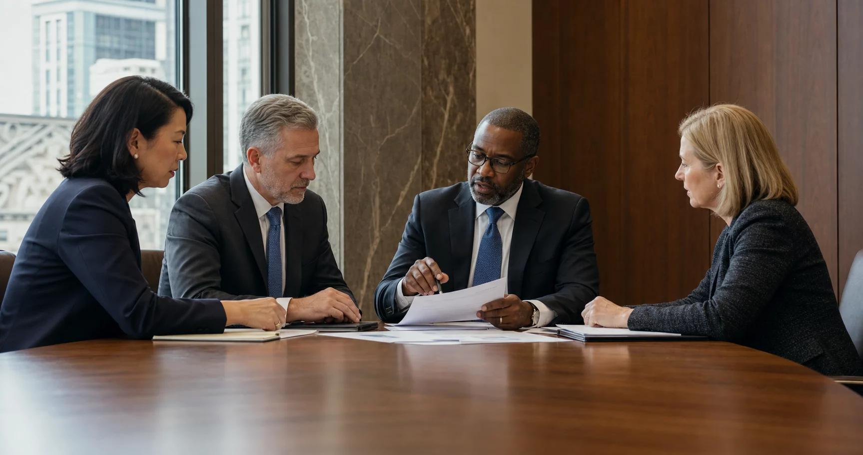 Institutional market operators reviewing a permissioned liquidity venue
